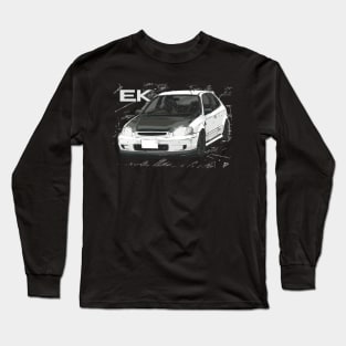 initial d jdm CIVIC type r EK9 anime Long Sleeve T-Shirt